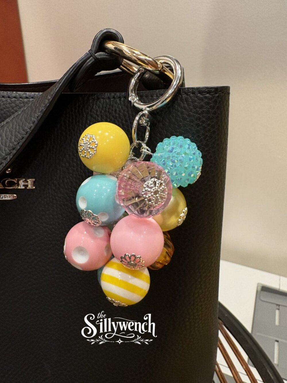 Pixie Pastels Purse/Bag Charm, gold-toned
